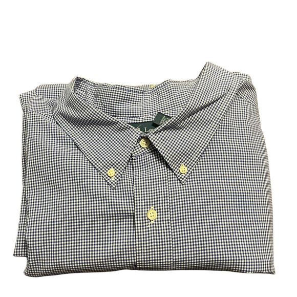 RALPH LAUREN Gingham Button Down Shirt Yellow Pony 4XLT Long Sleeve Classic Fit - Picture 5 of 13
